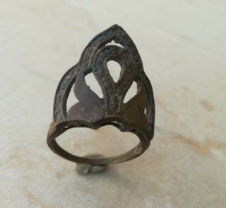 Rare Ancient Solid Ring Roman Bronze Stunning Artifact Authentic