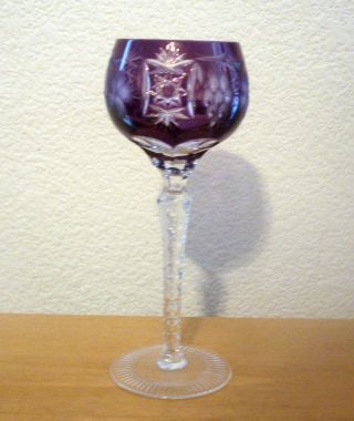 Ajka Cut To Clear Wine Glass In Marsala Amethyst