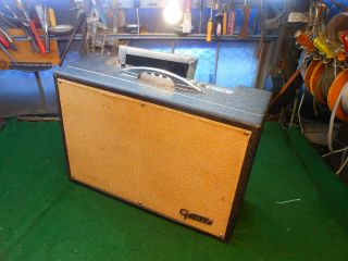 Vintage 1962 Gretsch Tube Amp 6159 Dual Bass 2X12 Jensen Tremelo Valco 35 Watts 2