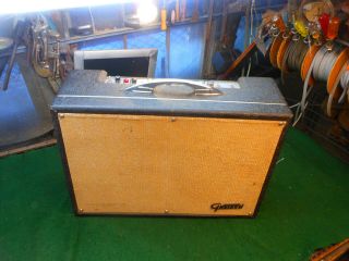 Vintage 1962 Gretsch Tube Amp 6159 Dual Bass 2X12 Jensen Tremelo Valco 35 Watts 3
