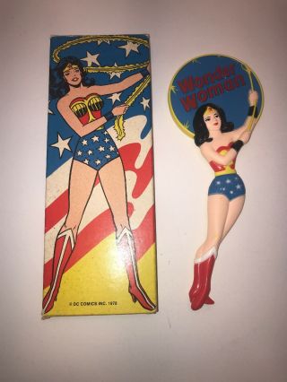 Vintage 1978 Avon Wonder Woman Plastic Mirror Dc Comics With Box 7.  5”