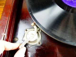Antique Gramophone Edison Bell Discaphone Table Top Record Player Wind Up 78rpm 5