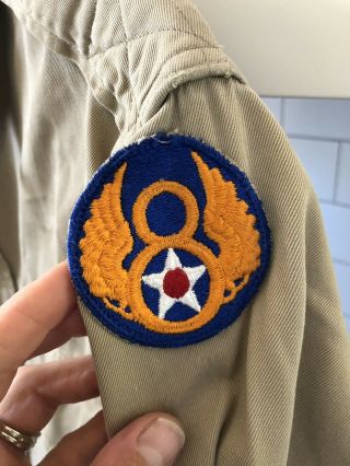 WWII USAAF 8th Air Force Patch and khaki cotton shirt 3