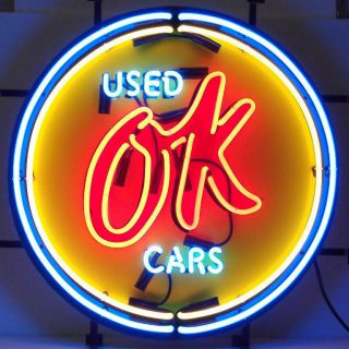 Chevrolet Vintage Ok Cars Neon Sign 5chvok - Man Cave Garage Wall Art