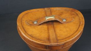 Stunning Vintage Leather Bucket Hatbox 5