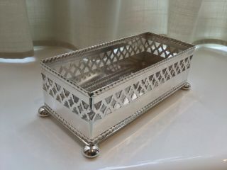 Vintage Plato Silver Plated Footed Biscuit Tray