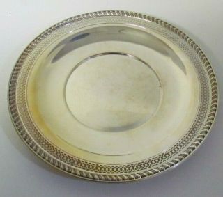 Vintage/antique Tray 10.  5 " D Marked " Sterling Silver L 38 " Scrap/not Scrap 276g