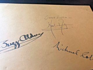 APOLLO 11 SIGNED AUTOGRAPHED VINTAGE ASTRONAUT CUT NEIL ARMSTRONG BUZZ ALDRIN, 5