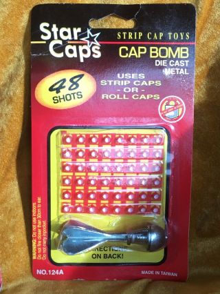 Star Caps Die Cast Metal Cap Bomb Grenade Rocket Vintage Toy Gun 48 Shots