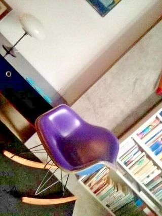 herman miller eames RARE LIMITED PROD 1971 - 72 purple ROCKER arm shell chair 2of2 11