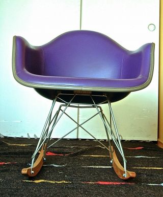 herman miller eames RARE LIMITED PROD 1971 - 72 purple ROCKER arm shell chair 2of2 4