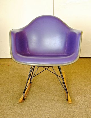 herman miller eames RARE LIMITED PROD 1971 - 72 purple ROCKER arm shell chair 2of2 6