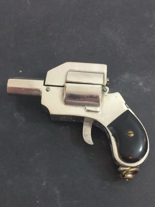 Vintage Semi Automatic Pocket Lighter In The Form Of A Pistol Austria E&jb Dandy