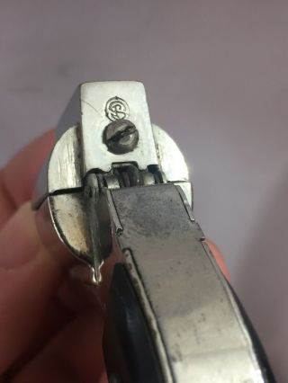 Vintage Semi Automatic Pocket Lighter In The Form Of A Pistol Austria E&JB Dandy 4