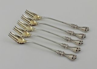 Towle Old Colonial Sterling Silver Oyster Forks - Set Of 5 - 6 " - W/monogram