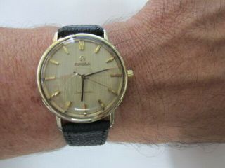 Vintage Omega Seamaster 18k Gold Capped & Solid Stainless Men ' s Automatic Watch 12