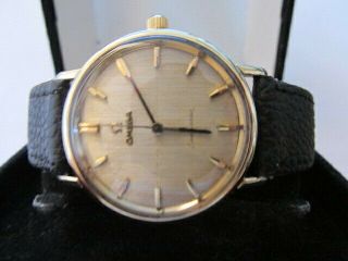 Vintage Omega Seamaster 18k Gold Capped & Solid Stainless Men 