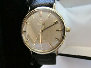 Vintage Omega Seamaster 18k Gold Capped & Solid Stainless Men ' s Automatic Watch 3