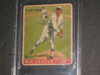 1933 Goudey FLINT RHEM Baseball Card 136 BGS 2 Good Philadelphia Phillies 2