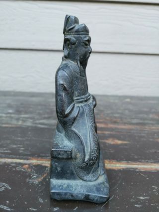 Old House Chinese 828g Ming Black Bronze Buddha it Marked Asian China 5