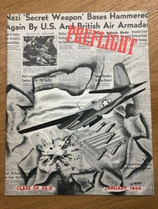 Vintage Ww2 U.  S Army Air Forces Prefight Class Of 44 - G,  Jan 1944