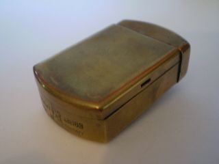 VINTAGE VERY RARE BRASS GERMAN CAP CIGARETTE LIGHTER PATENT 13863 6