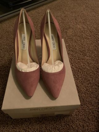 Jimmy Choo Romy Vintage Rose Suede Pumps Size 41 2