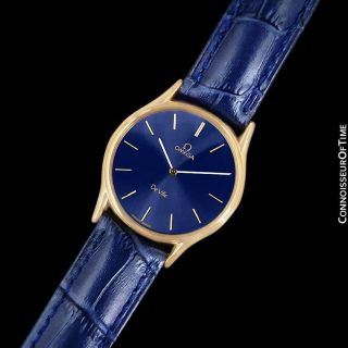OMEGA De Ville Vintage Mens Midsize 18K Gold Plated Watch - Restored 3