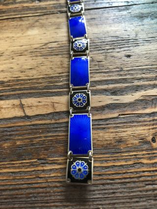 David Andersen Sterling Silver Enamel Bracelet Norway Norwegian 2