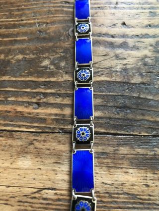 David Andersen Sterling Silver Enamel Bracelet Norway Norwegian 4