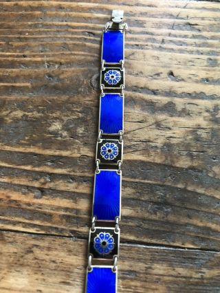 David Andersen Sterling Silver Enamel Bracelet Norway Norwegian 5