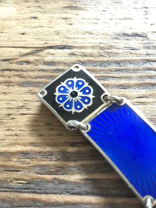 David Andersen Sterling Silver Enamel Bracelet Norway Norwegian 8