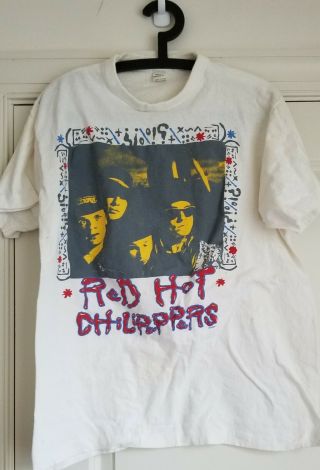 Vintage Ultra Rare Red Hot Chili Peppers T Shirt 1980s Mens Xl