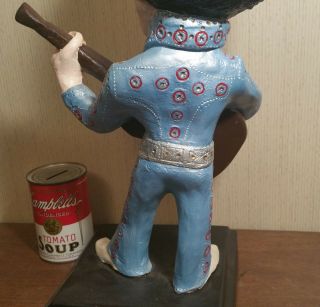 1972 ELVIS blue jumpsuit chalkware statue figurine rock music concert vtg guitar 4