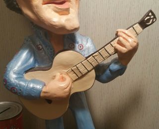 1972 ELVIS blue jumpsuit chalkware statue figurine rock music concert vtg guitar 5