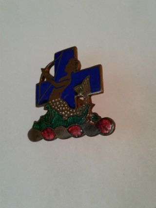 Authentic Wwii Us Army 10th Anti Aircraft Artillery Aw Bn Di Dui Crest Insignia