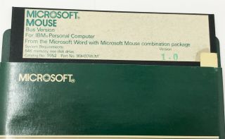 Vintage Rare Microsoft Green Eyed Serial Mouse Metal Ball A SCP 7