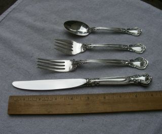 Gorham Sterling Chantilly (1895) 4 Piece Place Size Setting - No Mono - Nr
