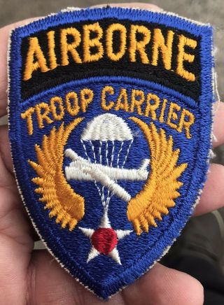 Wwii Airborne Troop Carrier Patch Cut Edge No Glow