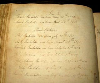1795 HOLY BIBLE Colonial AMERICAN Family BATCHELDER Emerson ADAMS Antique NHMAVT 10