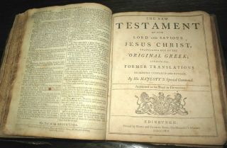 1795 HOLY BIBLE Colonial AMERICAN Family BATCHELDER Emerson ADAMS Antique NHMAVT 11