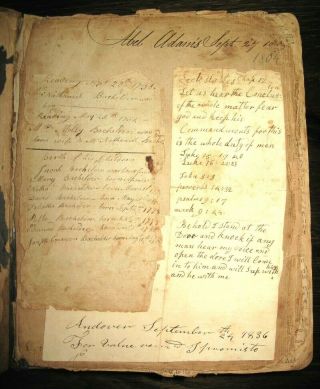1795 HOLY BIBLE Colonial AMERICAN Family BATCHELDER Emerson ADAMS Antique NHMAVT 4