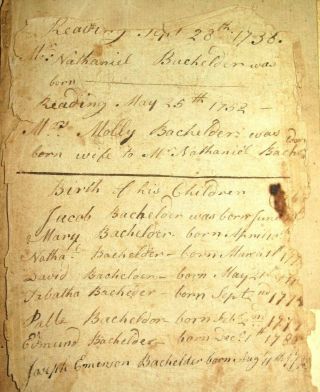 1795 HOLY BIBLE Colonial AMERICAN Family BATCHELDER Emerson ADAMS Antique NHMAVT 5