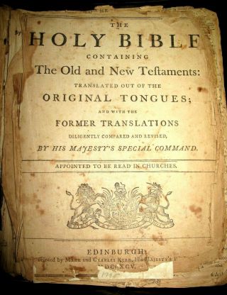 1795 HOLY BIBLE Colonial AMERICAN Family BATCHELDER Emerson ADAMS Antique NHMAVT 6