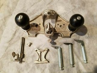 Vintage STANLEY no.  71 Router PLANE with 3 Cutters 2