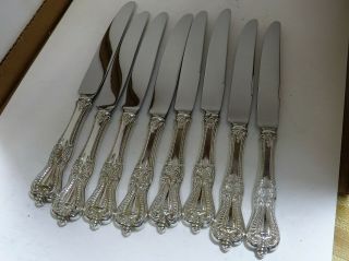 8 PIECE TOWLE OLD COLONIAL STERLING DINNER KNIVES 8 - 1/2 