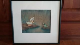 1939 Rare Ugly Duckling Cell Painting,  Of Walt Disney Studios