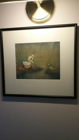 1939 Rare Ugly Duckling cell painting,  of Walt Disney Studios 4