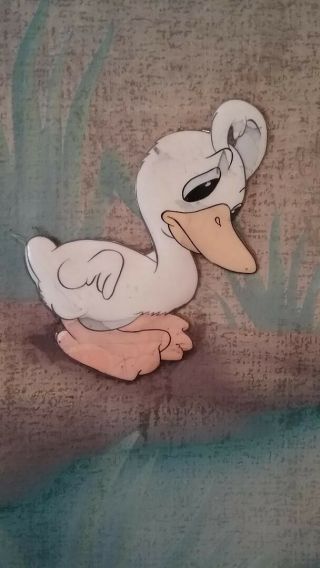 1939 Rare Ugly Duckling cell painting,  of Walt Disney Studios 6