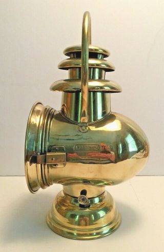 Antique Car Vintage Brass Oil Lamp: Dietz Orient Bullet Sidelight (single)